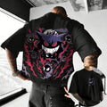 Gengar Shadow Flame Graphic T-Shirt – Heavyweight Black Anime Tee