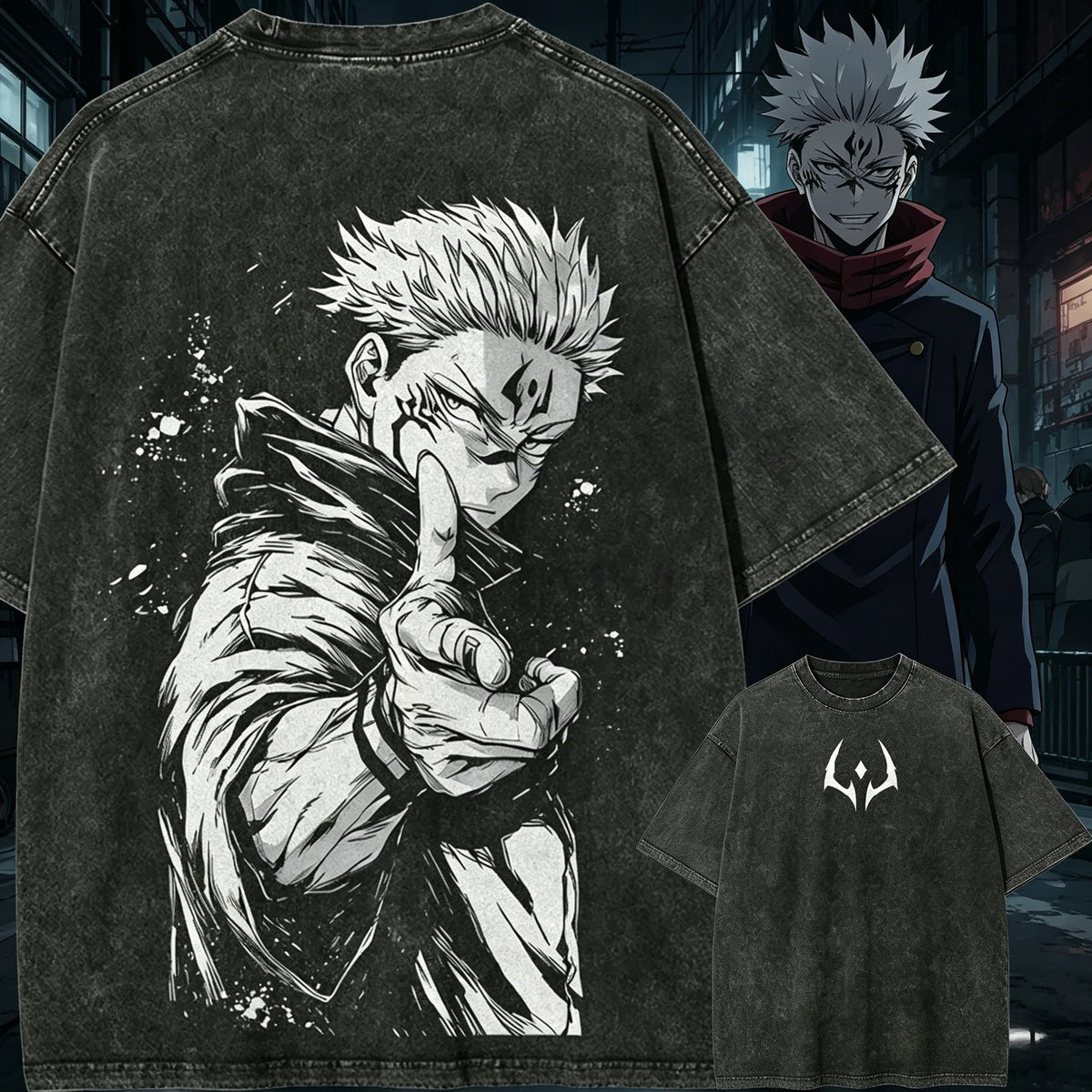 Sukuna Ink Sketch Anime T-Shirt | Japanese Manga Streetwear Tee